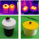 The artificial flower as seen through a thermal camera (top) and in visible light. (Image: University of Bristol)
